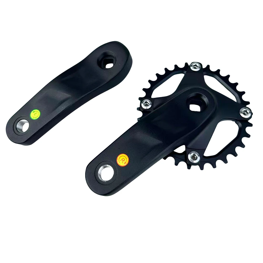 Mountainbike-Kinderkurbelarm-Set, quadratisch, konische Kurbelgarnitur, 1 x 104 BCD, schmale breite Zähne, Single-Speed-Kettenblatt, Kettenblatt, 30 Zähne, 32 Zähne, 42 Zähne – Detail 5