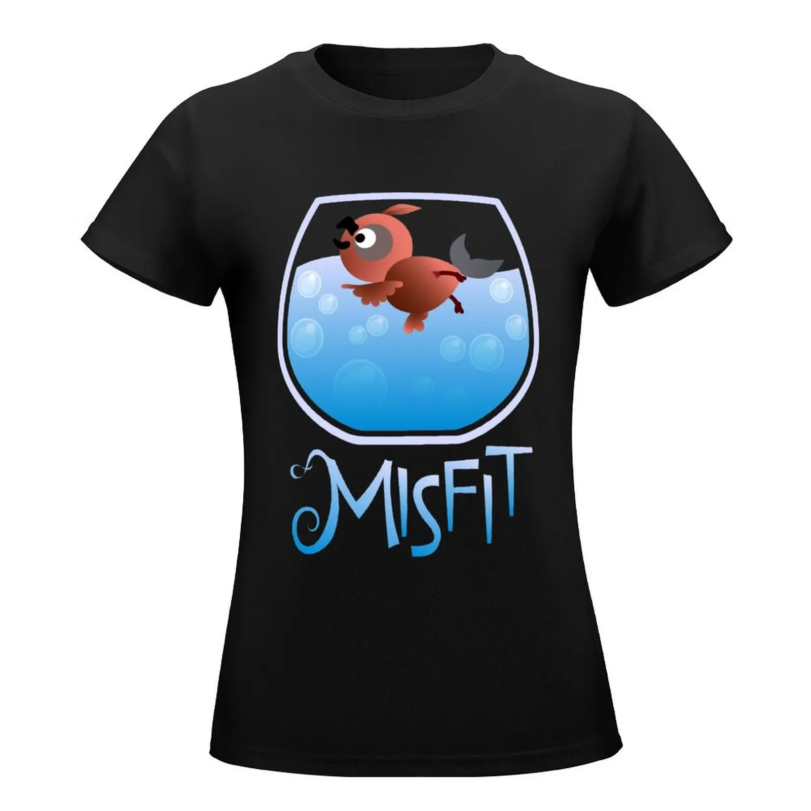 Misfits - Swimming Bird T-Shirt cute tops kawaii clothes aesthetic clothes t shirts for Womens