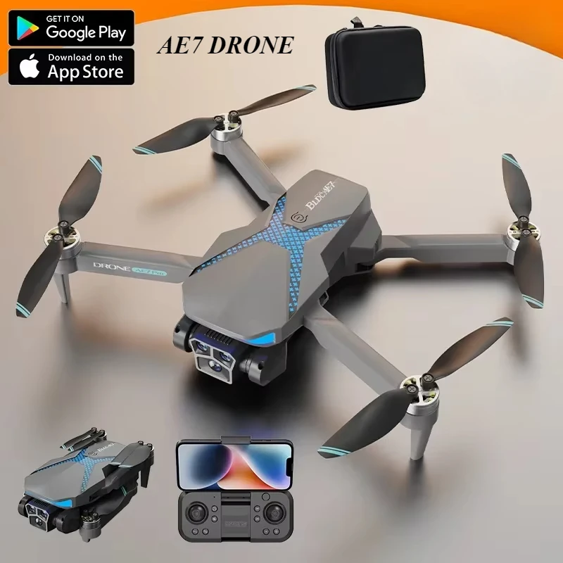 New New AE7 Mini Brushless Drone 8K HD Camera Drones Aerial Photography Four Axis Aircraft Optical flow localization FPV Rc Dron