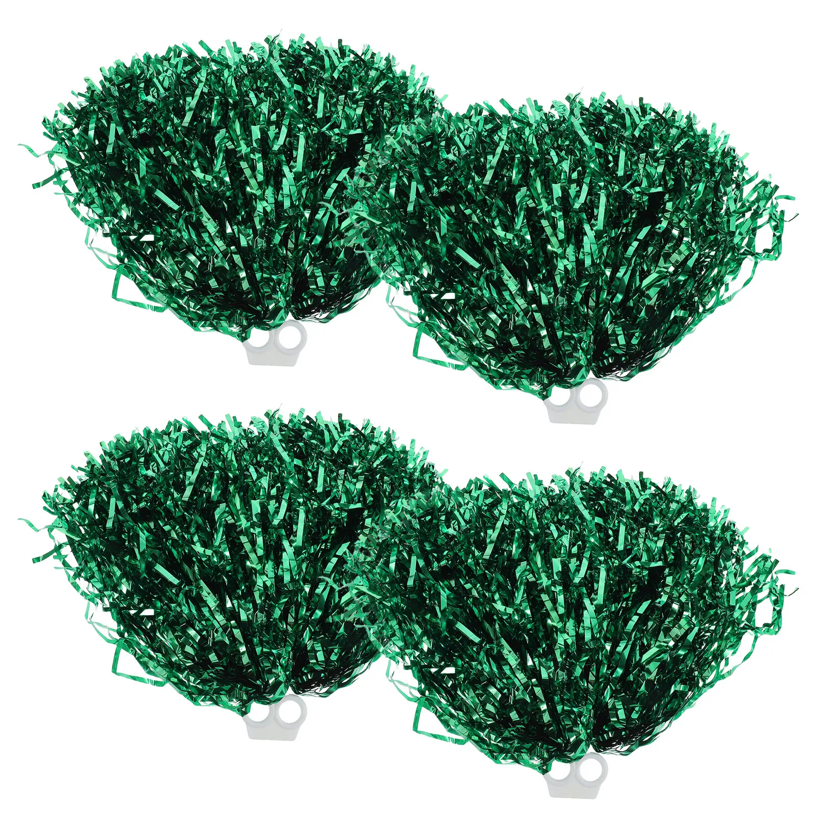 

4pcs Cheerleading Filament Flower Ball Pom Poms Lightweight PVC Durable School Spirit Accessories Metallic Small for Sports