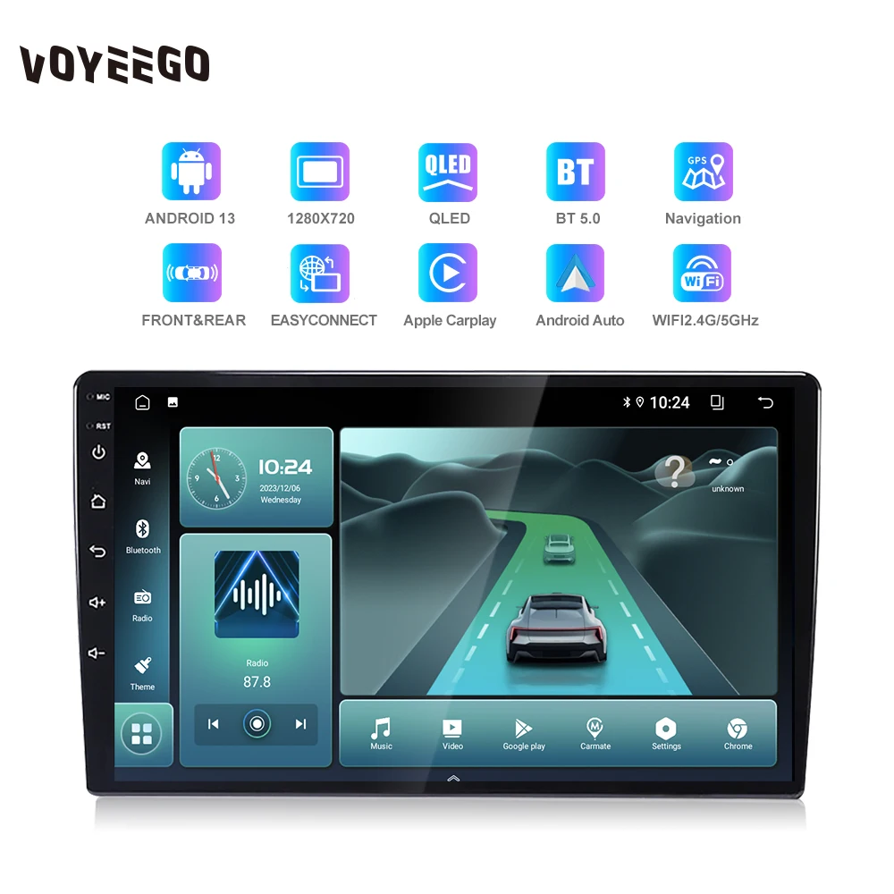 Voyeego Car DVD Player Auto Electronics Video Universal Screens For Cars  9/10 Inch GPS Stereo Radio Navigation System Audio