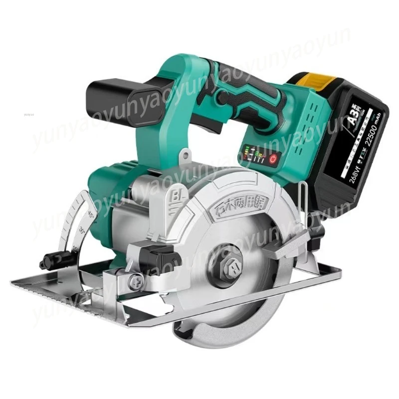 

Мощная бесщеточная аккумуляторная циркулярная пила для резки дерева и камня одной рукой, с батареей