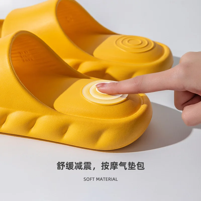 Women Platform Slippers Couples Indoor Massage Slides Soft EVA Thick Sole Summer Shoes Female Male Home Bathroom Shower Slipper