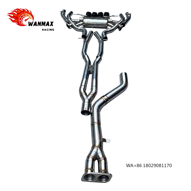 

Выхлопная система Catback из нержавеющей стали 304 для X3M X4M F97 F98 2019+ с двойным выходом и равной длиной труб