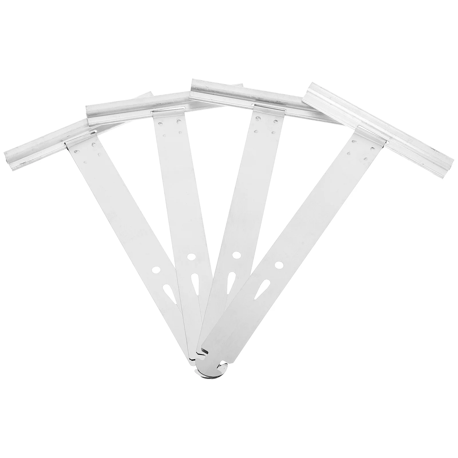 4 Pcs Cart Aluminum Alloy Hanger Window Shutters Parts Apartment Spring Roller Repair Hanging Piece Silver