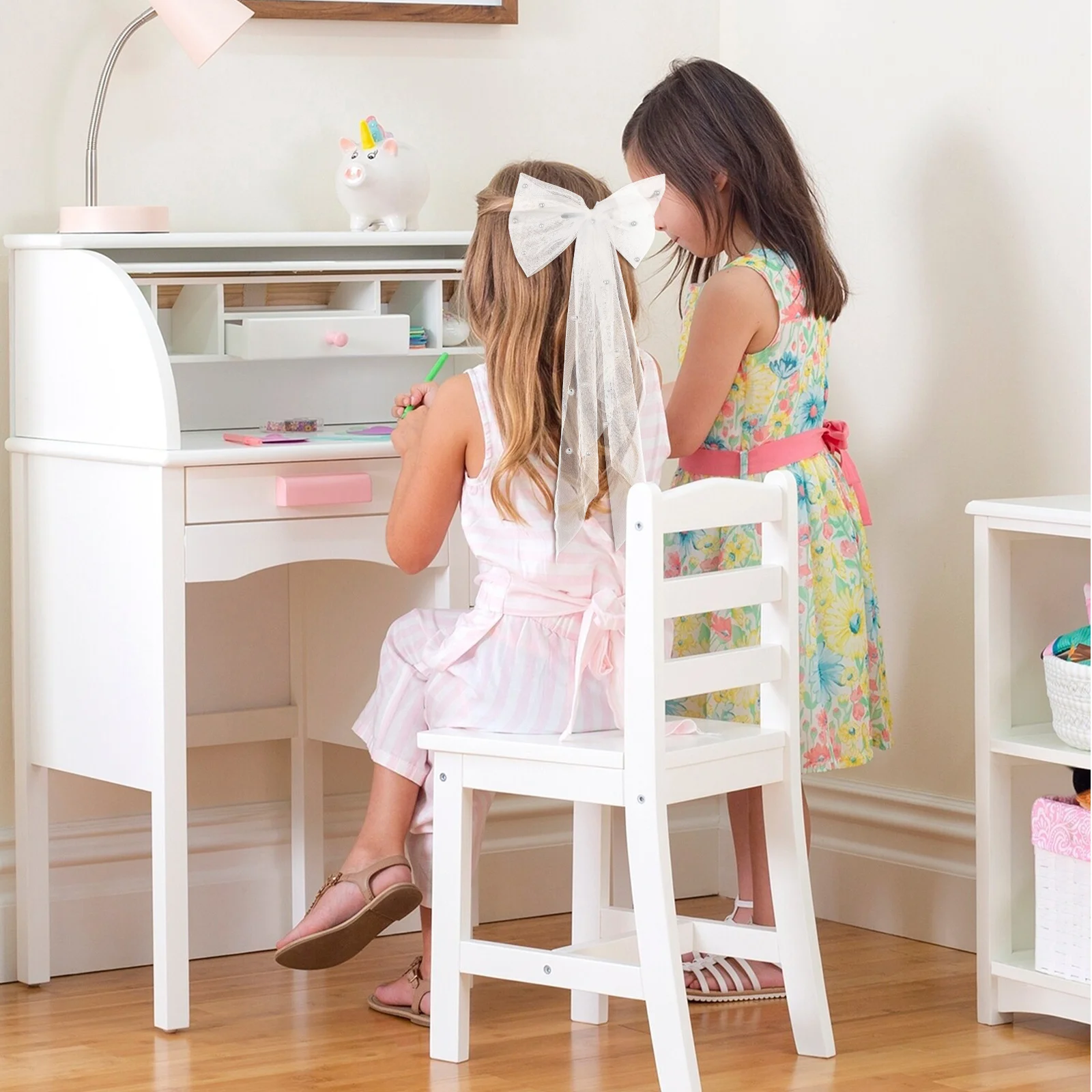 

Bow Veil Bridal Mesh Short Wedding Veil Hair Clip Large Bow Alligator Clip Bride to Be Bachelorette Party Accessory