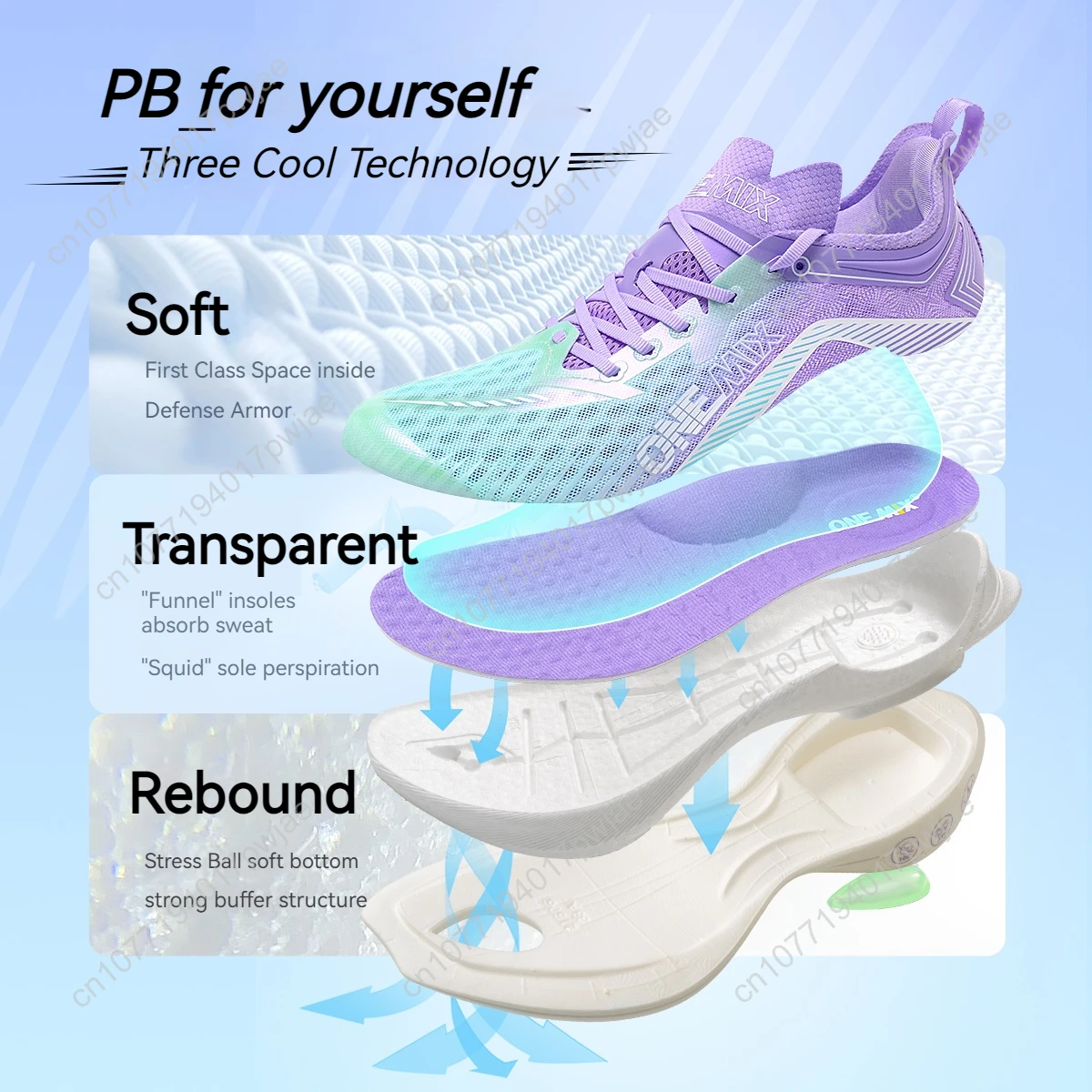ONEMIX Carbon Plate Marathon Running Racing Shoes Professional Stable Support Shock-relief Ultra-light Rebound Sneakers view 5