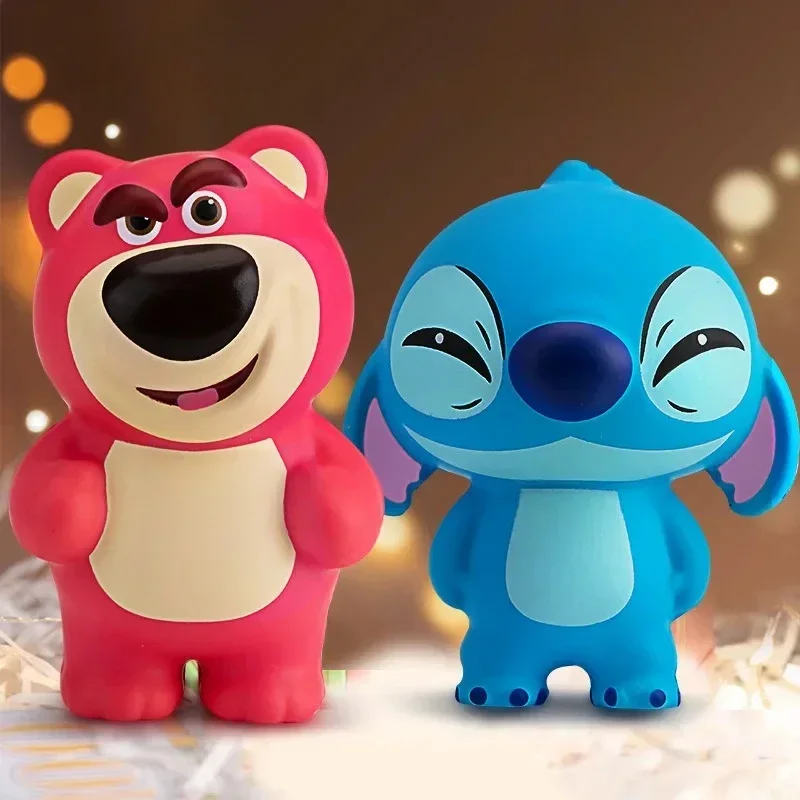 

Disney Lilo & Stitch Decompression Toys Kawaii Strawberry Bear Action Figures Dolls Slow Rebound Stress Relief Toys Kids Gifts