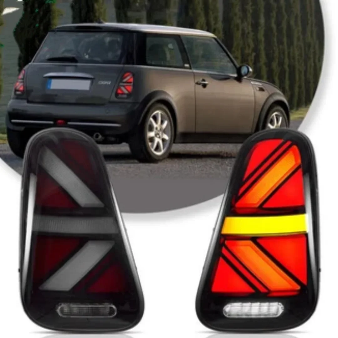 LED-Rückleuchten-Set für BMW Mini Cooper R50 R52 R53 2001-2006 DRL sequenzieller Blinker Heckleuchte für Schrägheck und Cabriolet
