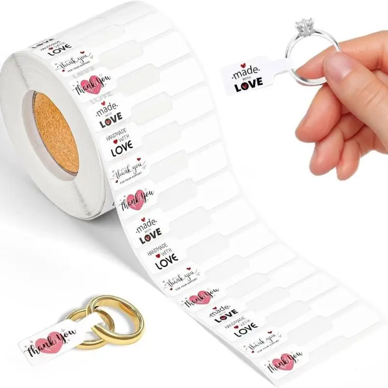 A52E 500PCS Tear Off Jewelry Display Labels Practical Adhesive Stickers For Craft Fair Pricing And Retail Merchandising