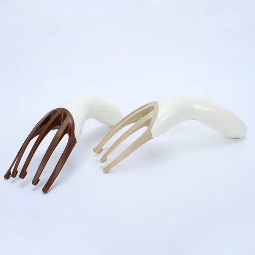 

【】Portable 5 Scalp Massager Multi-Function Head Claw Massage Tool For Neck Shoulder Head Claw Massager Legs Body Beige