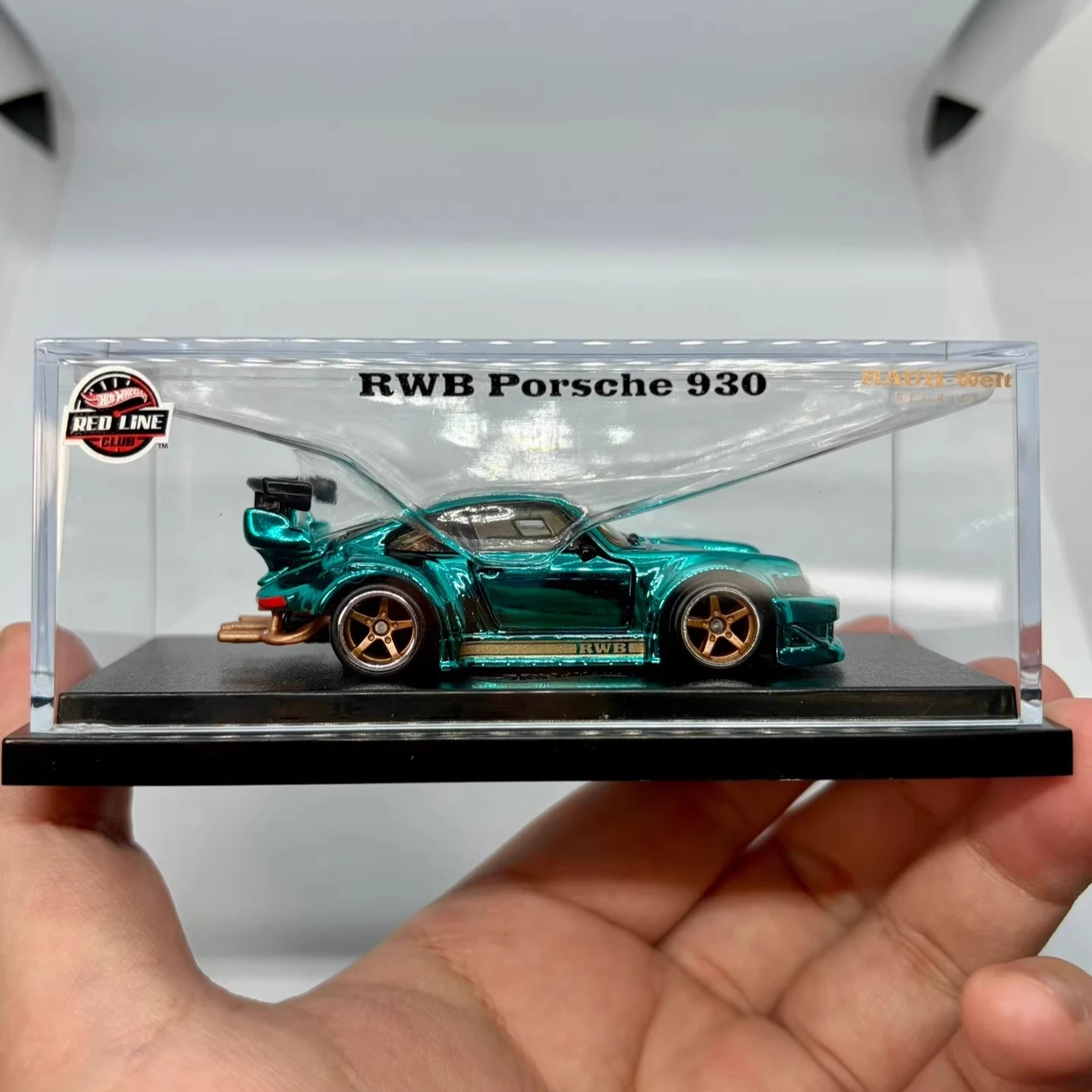 Hot Wheels RLC RWB Porsche 930 Red Line Club Limited Edition Plated Alloy 1:64 Car Model Collectible Diecast Movable Vehicle Toy