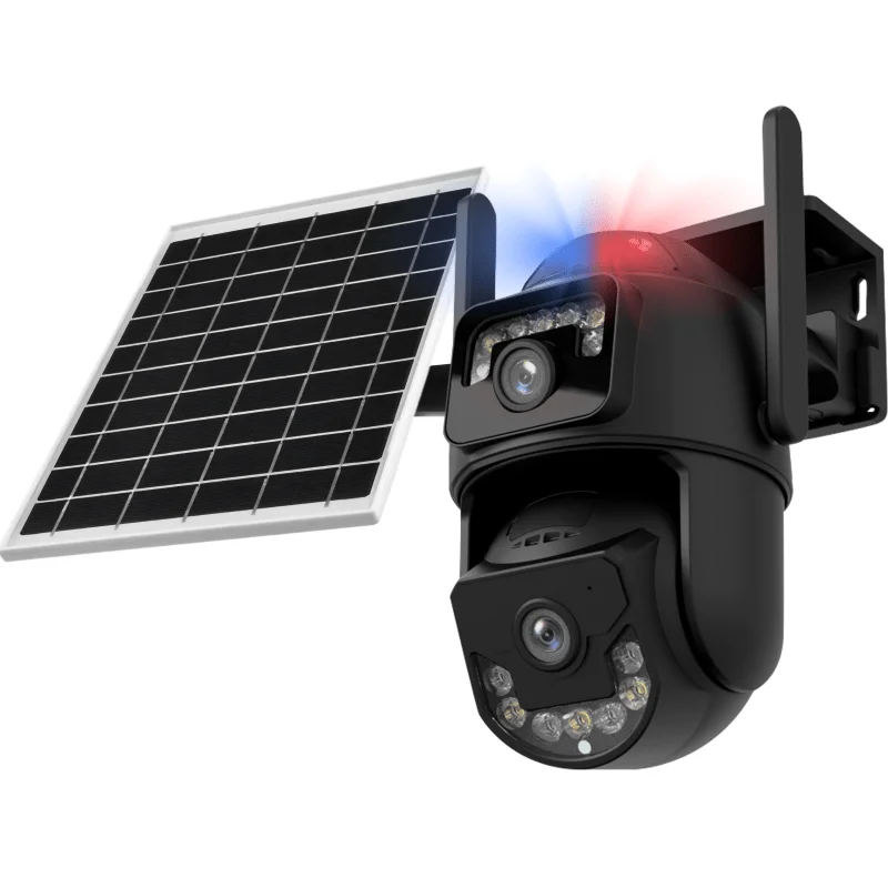 4MP V380pro APP Dual Lens  Full Color  Solar Power  4G/ IP Dome Camera AI Humanoid Detection Home Security CCTV Baby Monitor