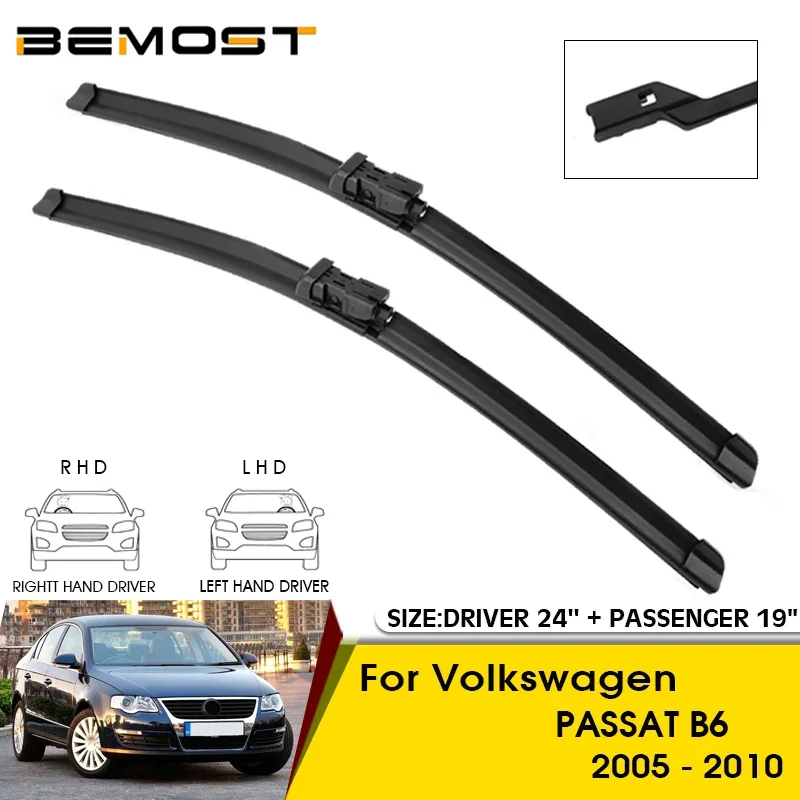 Car Wiper Blades For Volkswagen PASSAT B6 2005-2010 Windshield Windscreen Front Window Blades 24