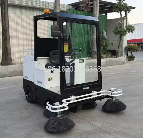 Customized Wholesaler Electric Semi Closed Cab Floor Sweeper Driving Type Road Sweeper Street Cleaning Machine