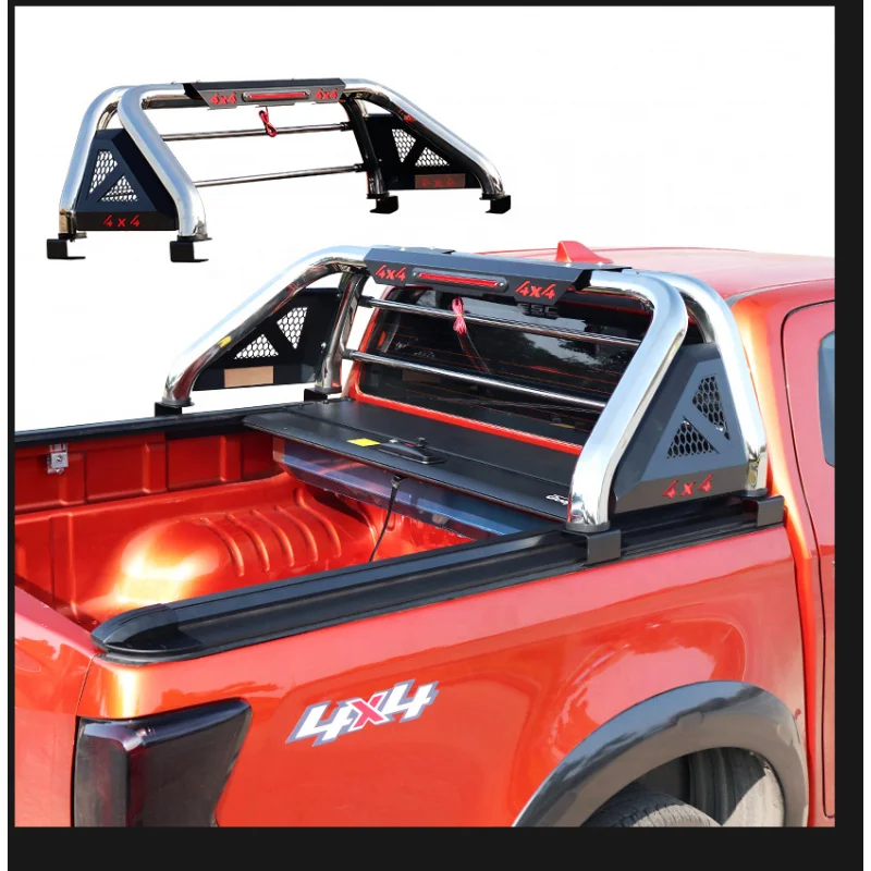 ABS Sport Style Offroad Roll Bar Aftermarket Universal Pickup Truck Bed External Decoration & Storage Mod Parts