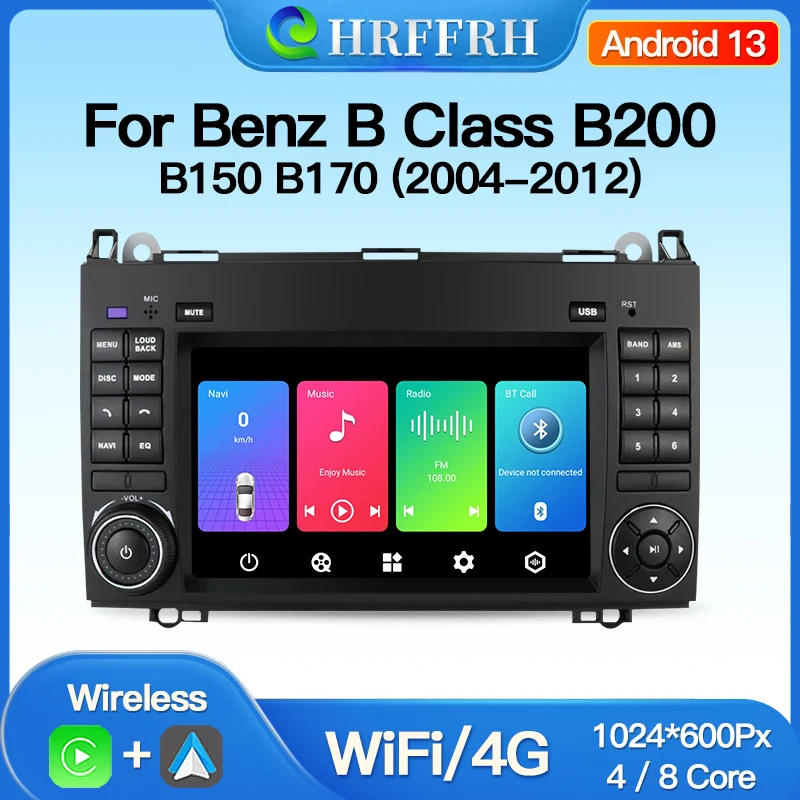 

Автомагнитола Android для Mercedes Benz B-класса B200 B150 B170 2004-2012 с Carplay, GPS, Bluetooth, 4G, Wi-Fi и навигацией
