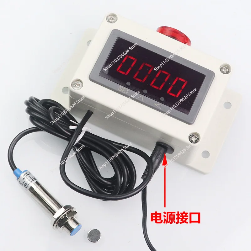 AC 100-240V Industrial Roller Type High-Precision Meter Counter Yard Counter Digital Display Electronic Code Encoder Alarm Meter