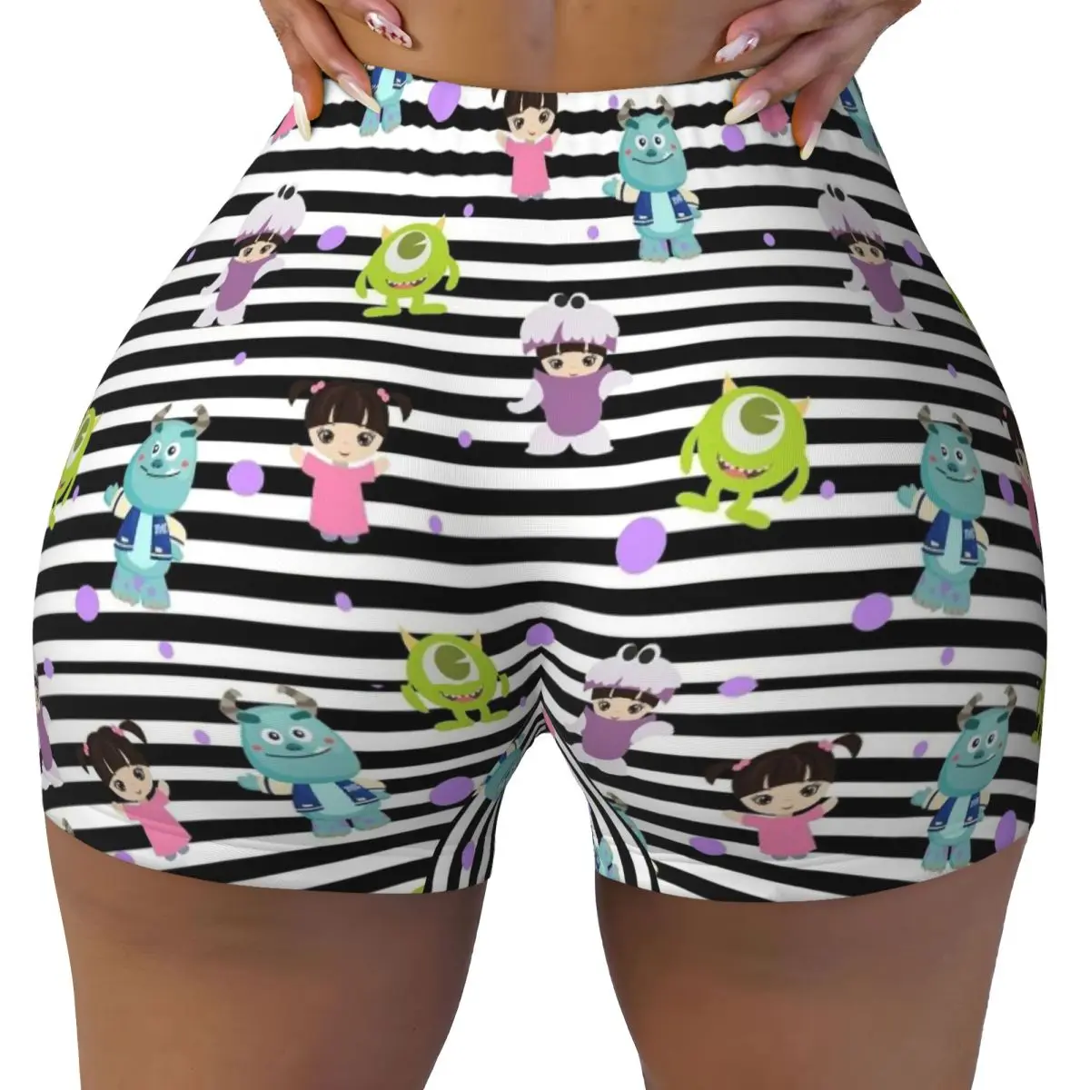 

Custom Women's Monsters University Anime Workout Yoga Shorts Athletic Gym Biker Running Shorts
