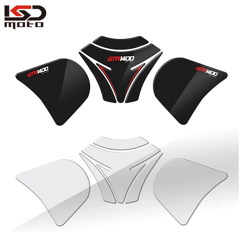 Боковые наклейки для Kawasaki GTR 1400, 2010-2021, 14, 1400, 10-21, ZG1400, GTR1400, мотоциклетные противоскользящие наклейки на бак