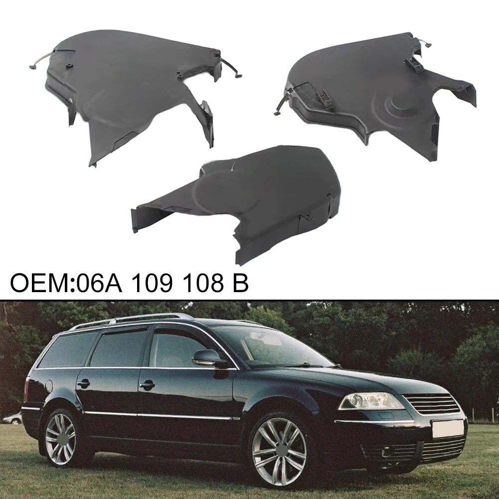 Black Engine Timing Belt Cover Secure Installation Part ABS Plastic Construction Heat Resistant Material For Engine Maintenance