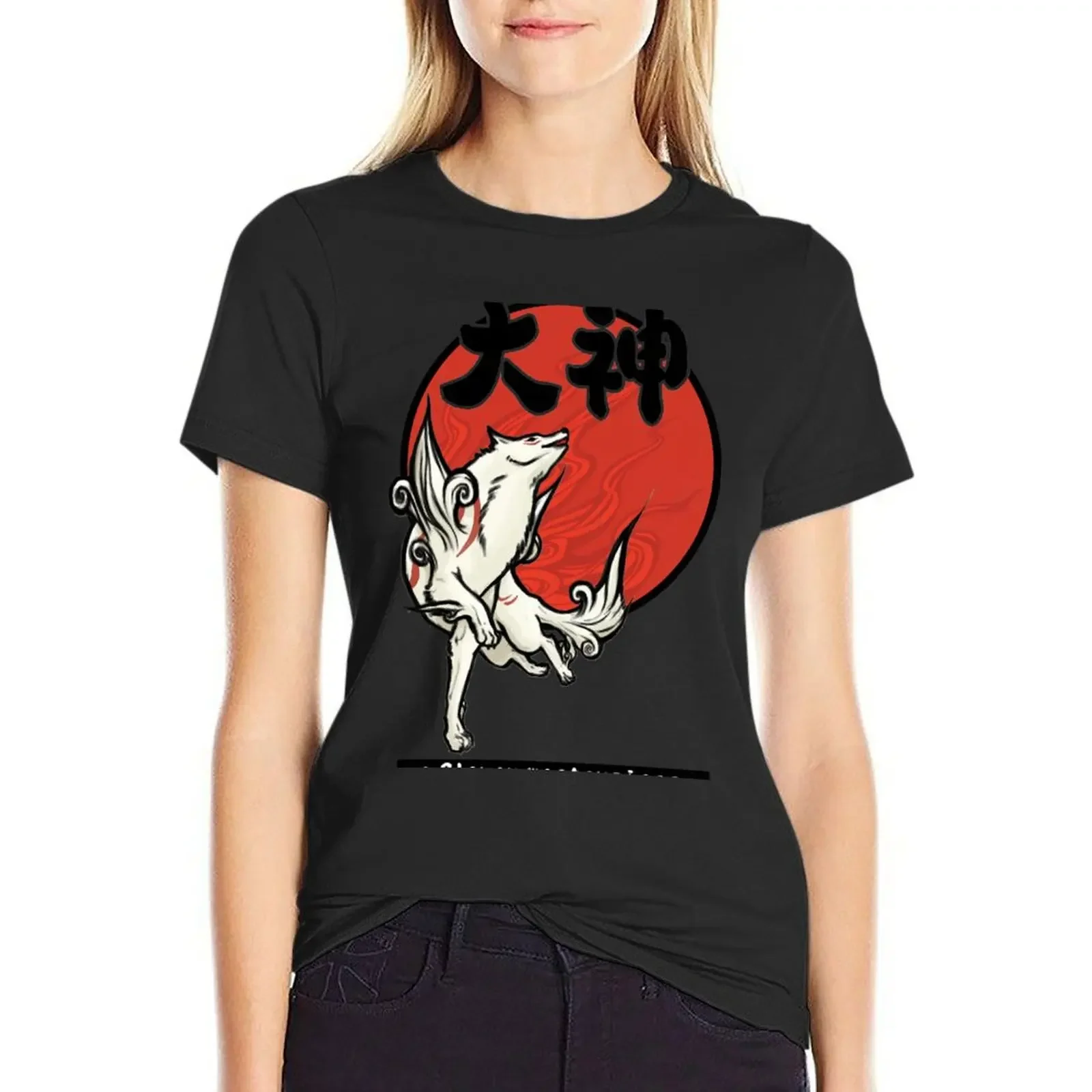 

Amaterasu T-Shirt cute clothes Aesthetic clothing animal prinfor funny t shirts for Women