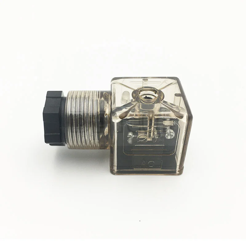 

DC24V Solenoid Valve Lamp Plug Ac220v Junction Box High-Quality Connector Hydraulic 2+PE Terminal 10A250VAC