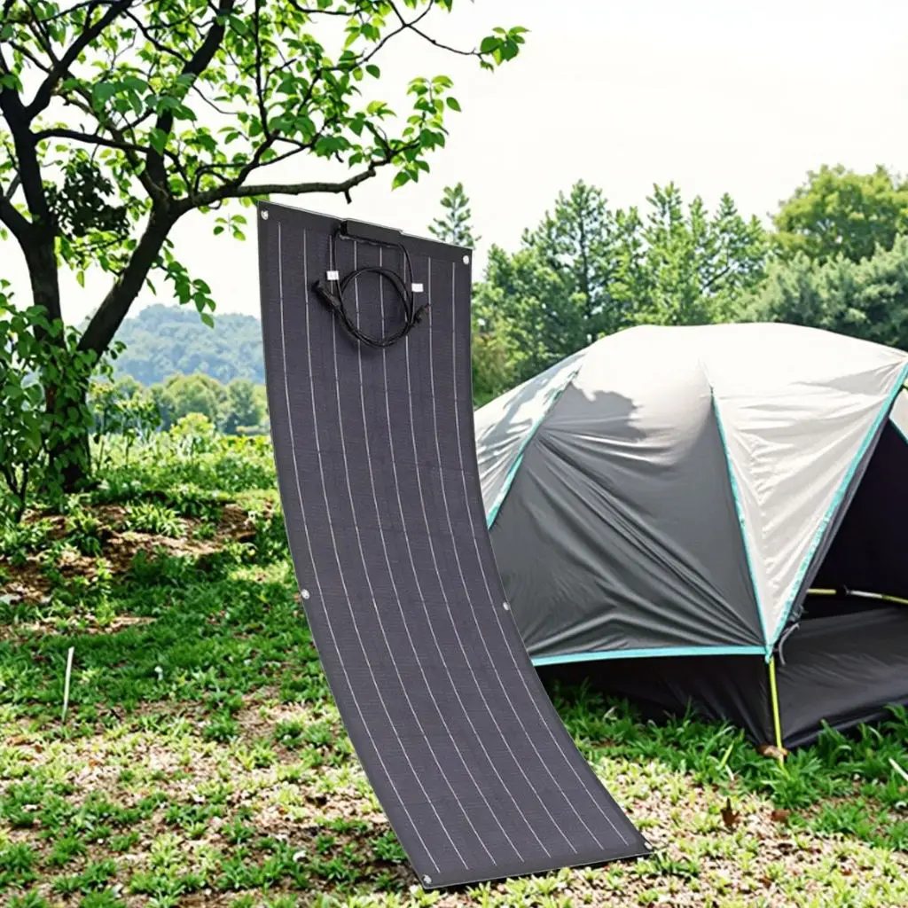 300W 20V HPBC Cell Flexible Solar Panel, Anti-crack ETFE Ultrathin Module Outdoor RV Camping Fast Dispatch