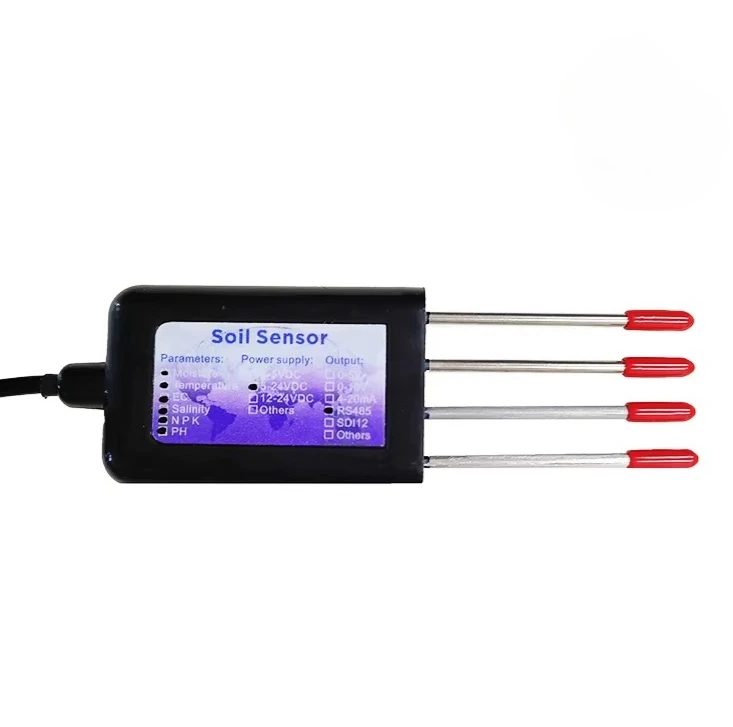 المهنية التربة 7 في 1 الاستشعار RS485 MODBUS 4-20MA اختبار التربة درجة الحرارة الرطوبة التوصيل الرطوبة EC PH NPK الاستشعار