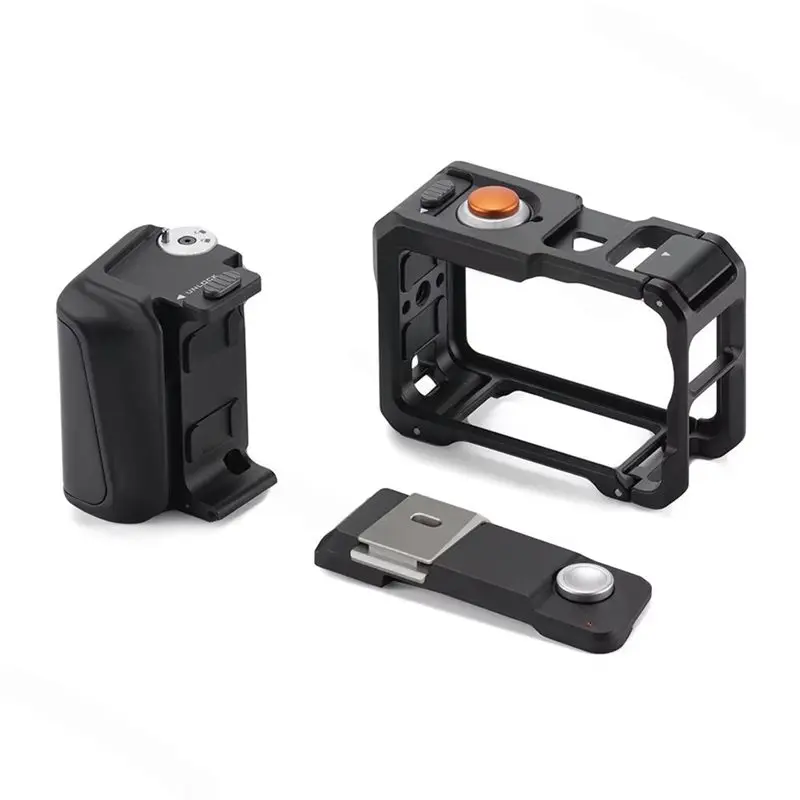 

PHILE-Sports Camera Accessories For DJI Osmo Action 6- Camera Cage Quick Release Grip Lock And Shoot Kit Street Snap Handle Rig
