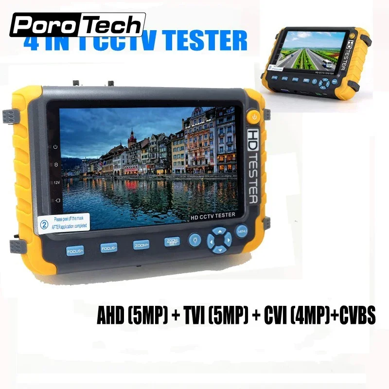 

Ahd Camera Tester 8mp Cvi Tvi Security Cctv Tester 5inch HD Coxial IV8W PTZ Control Tester Monitor Vga Hdmi Input Cctv