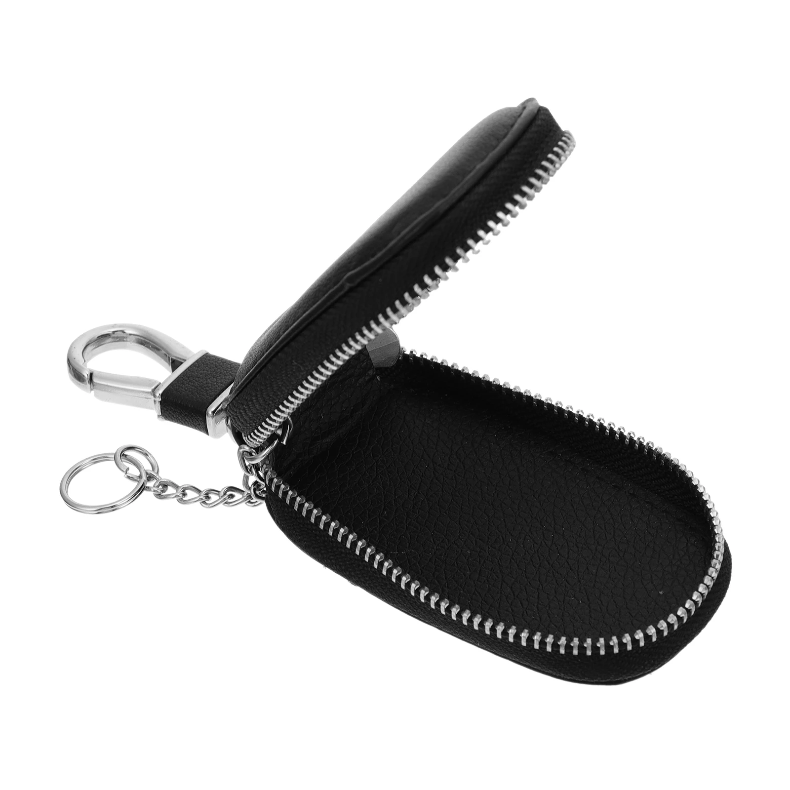 

1Pcs Car Key Case Zinc Alloy Artificial Zipper Key Bag Portable Storage Pouch Organizer Protection Holder for Vehicle