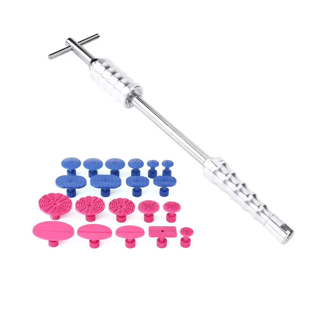 Безокрасочный ремонт вмятин, удаление града, Т-образный слайд для молотка, съемник клея, вкладки, инструменты для кузова автомобиля