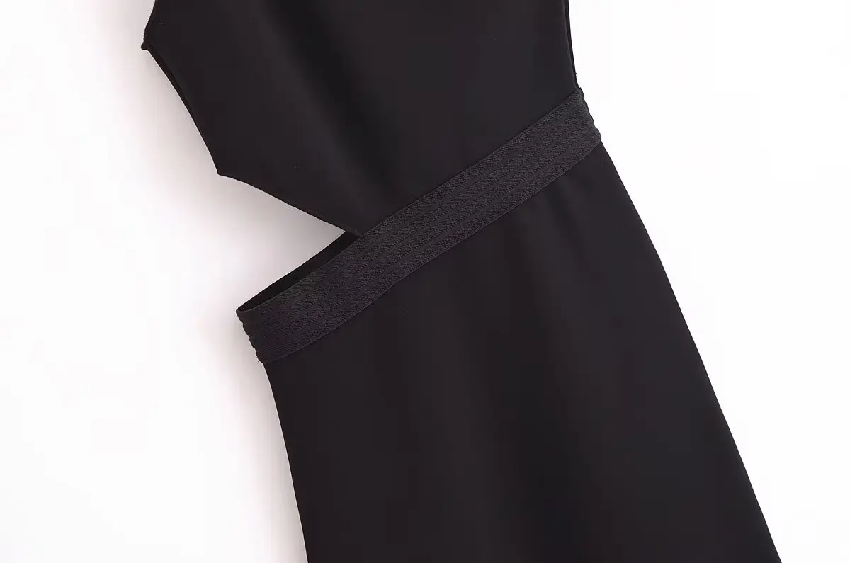  Women's Asymmetric One - shoulder Midi Dress with Cut - out Detail for a Modern and Stylish Appearance