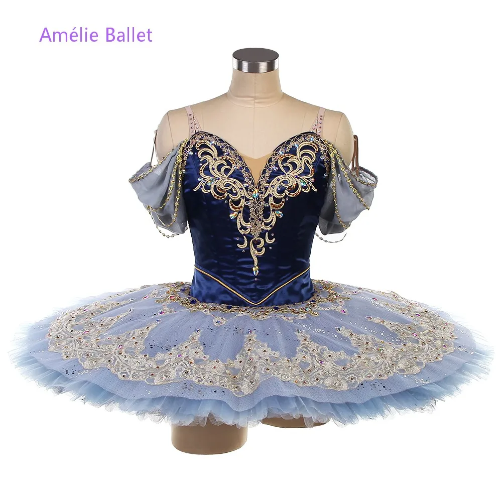 

B26639 Балетная пачка для взрослых девочек на заказ, темно-синие профессиональные балетные костюмы YAGP, балетная пачка для соревнований