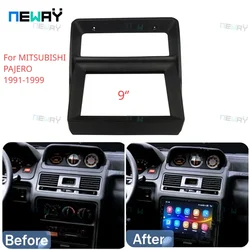 9Inch Car Radio Fascias Android Stereo Player 2 Din Head Unit Panel Dash Frame Installation  For MITSUBISHI PAJERO 1991-1999
