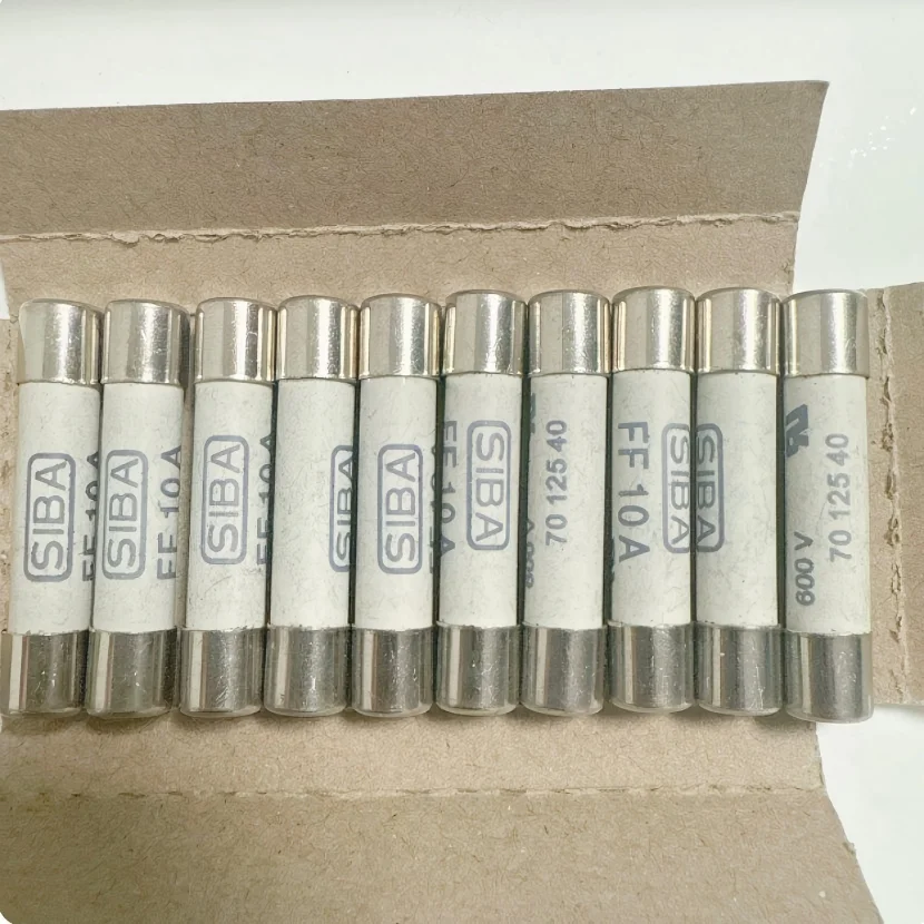 SIBA FF 10A 600V 50kA 6.3x32mm 195100 7012540 Fast Acting Ceramic Fuse Links