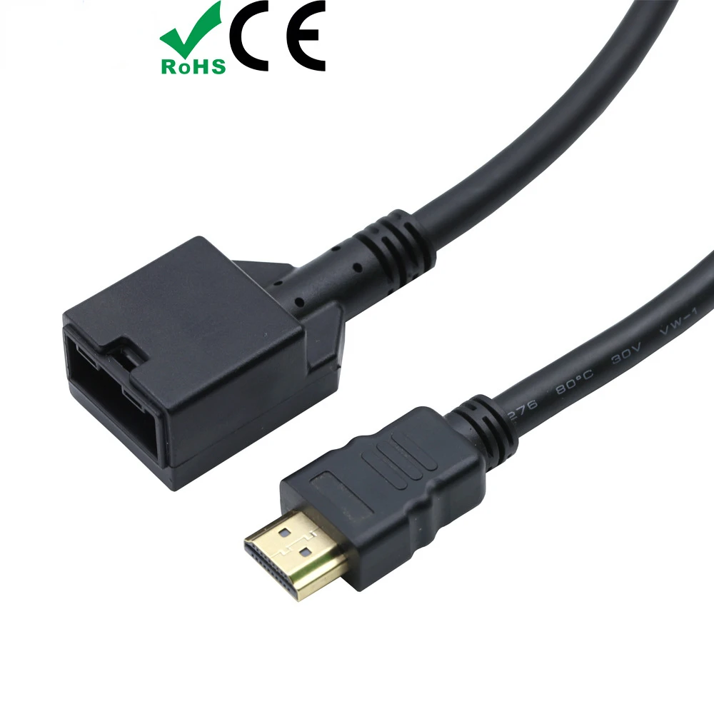 High Speed HD—MI E Type 19P Female Black Molding To HD—MI A Type Male Black Molding with Ethernet Video Cable