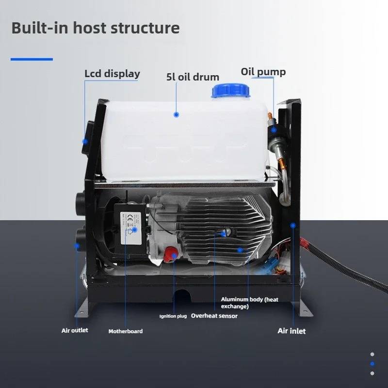 Parking Heater,all-in-one,air Heating,12V24V,5kw,diesel Heating,for Off-road Vehicles Caravans Lorries,lcd Screen