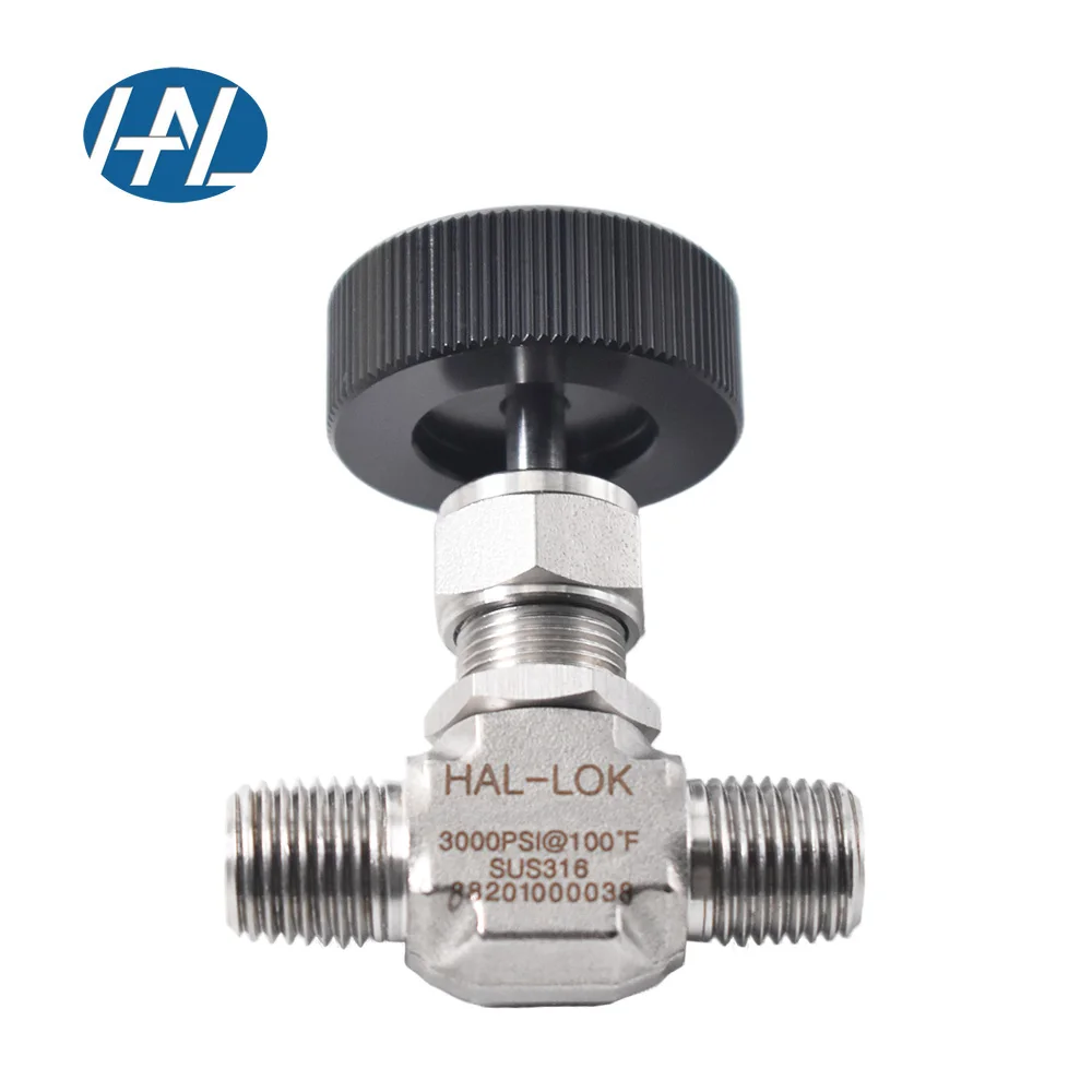 High-Pressure Swagelok Type Stainless Steel Needle Valve Double Ferrule Male-Manual Water Media