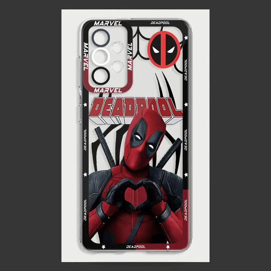 Marvel Super Hero Phone Case for Samsung Galaxy A14 A13 A15 A23 4G A34 A33 A53 A25 A24 A54 A55 5G A11 Clear Soft Cover