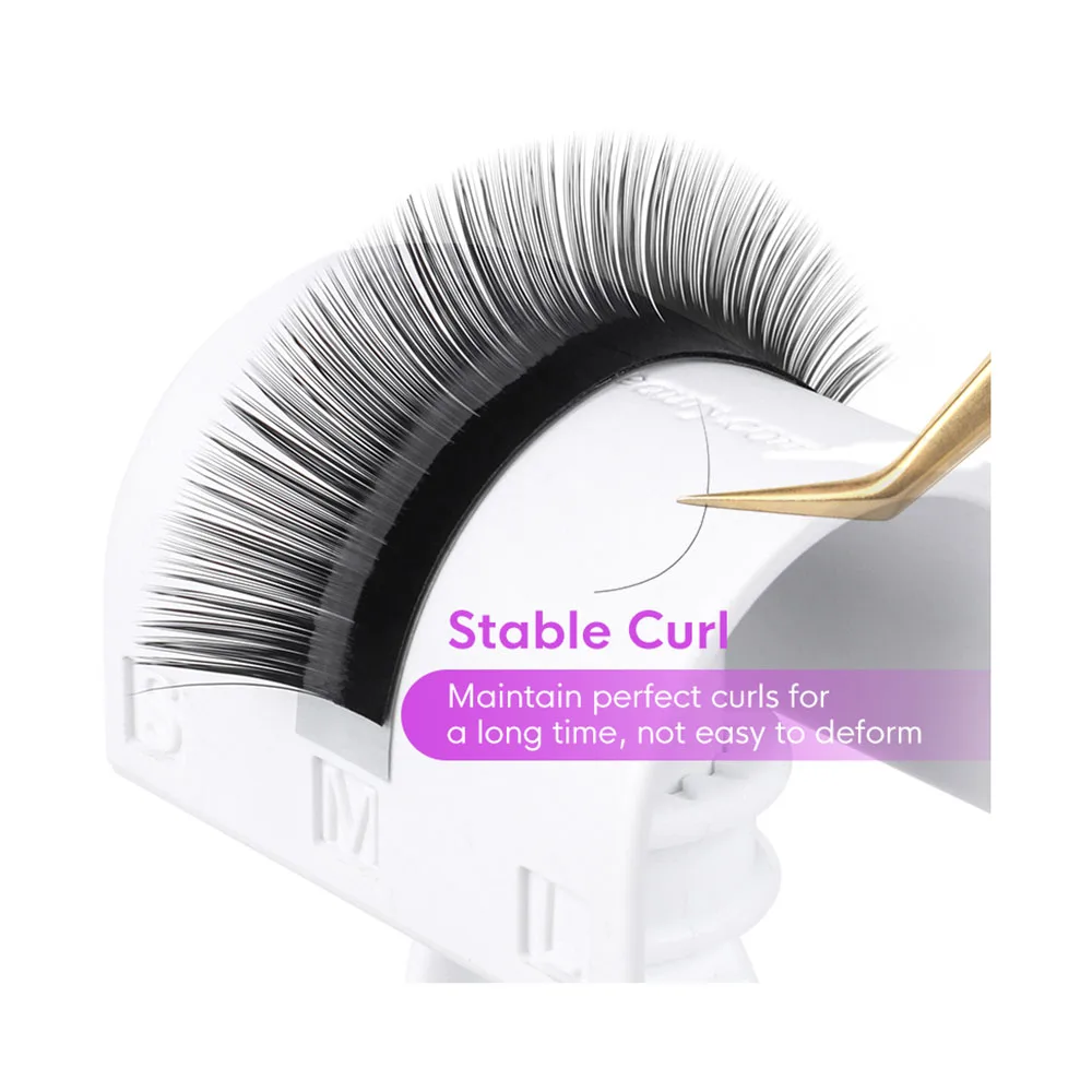 Genielash  M Curl 0.07mm 1pc/lot Mink False eyelash extensions individual hankdmade eye lashes