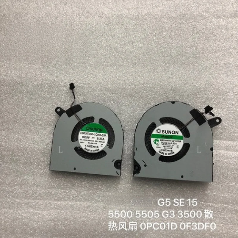 

L для DELL G5 SE 15 5500 5505 G3 3500 охлаждающий вентилятор 0PC01D 0F3DF0