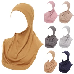 Foulard Hijab pour Femme Musulmane, Châle Extensible, Uni, Doux, Turban, Écharpe de Sauna Islamique, Bonnet Nik