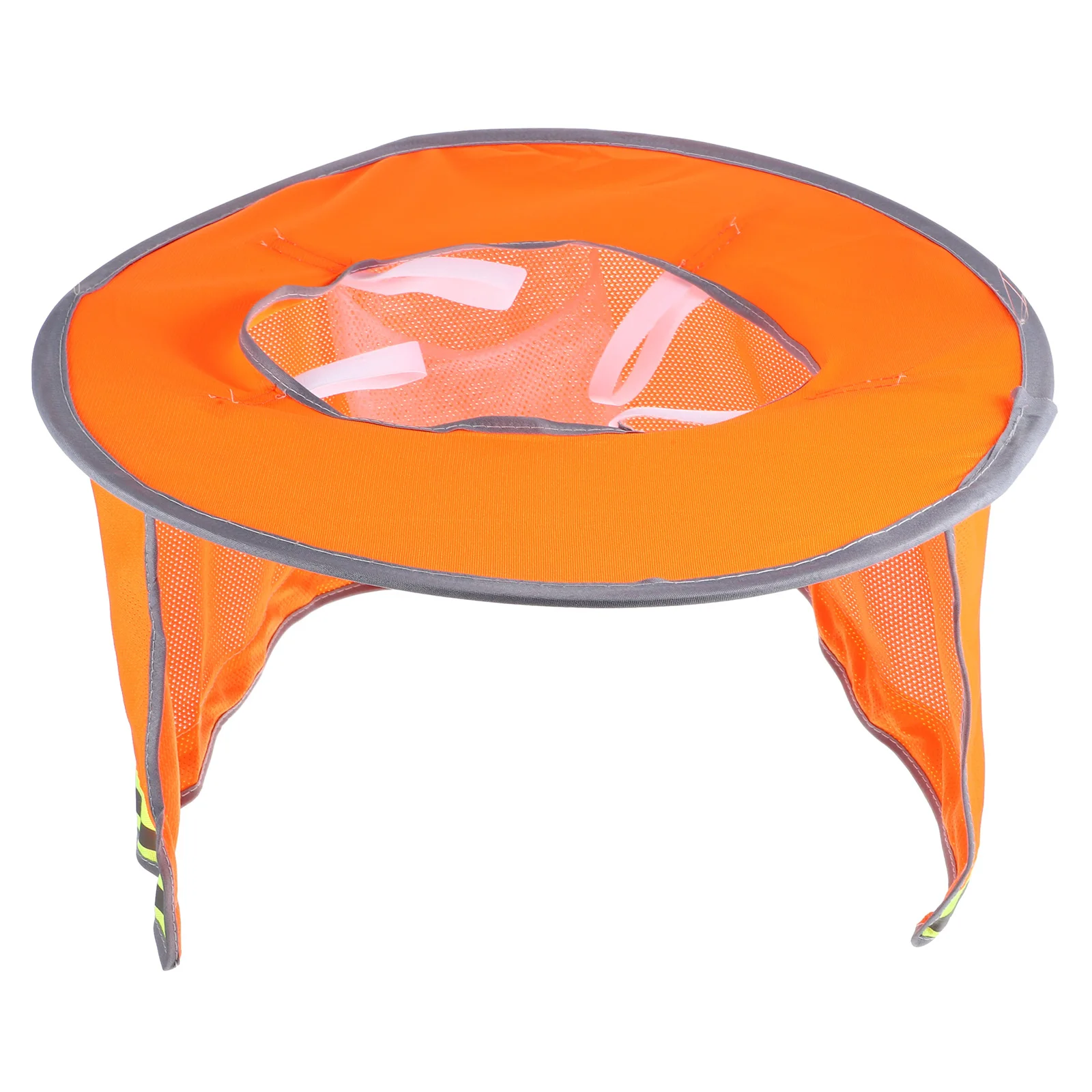 

Fluorescent Yellow Wide Brim Sunscreen Safety Shade Curtain Neck Protection Construction Outdoor Durability Hard Hat