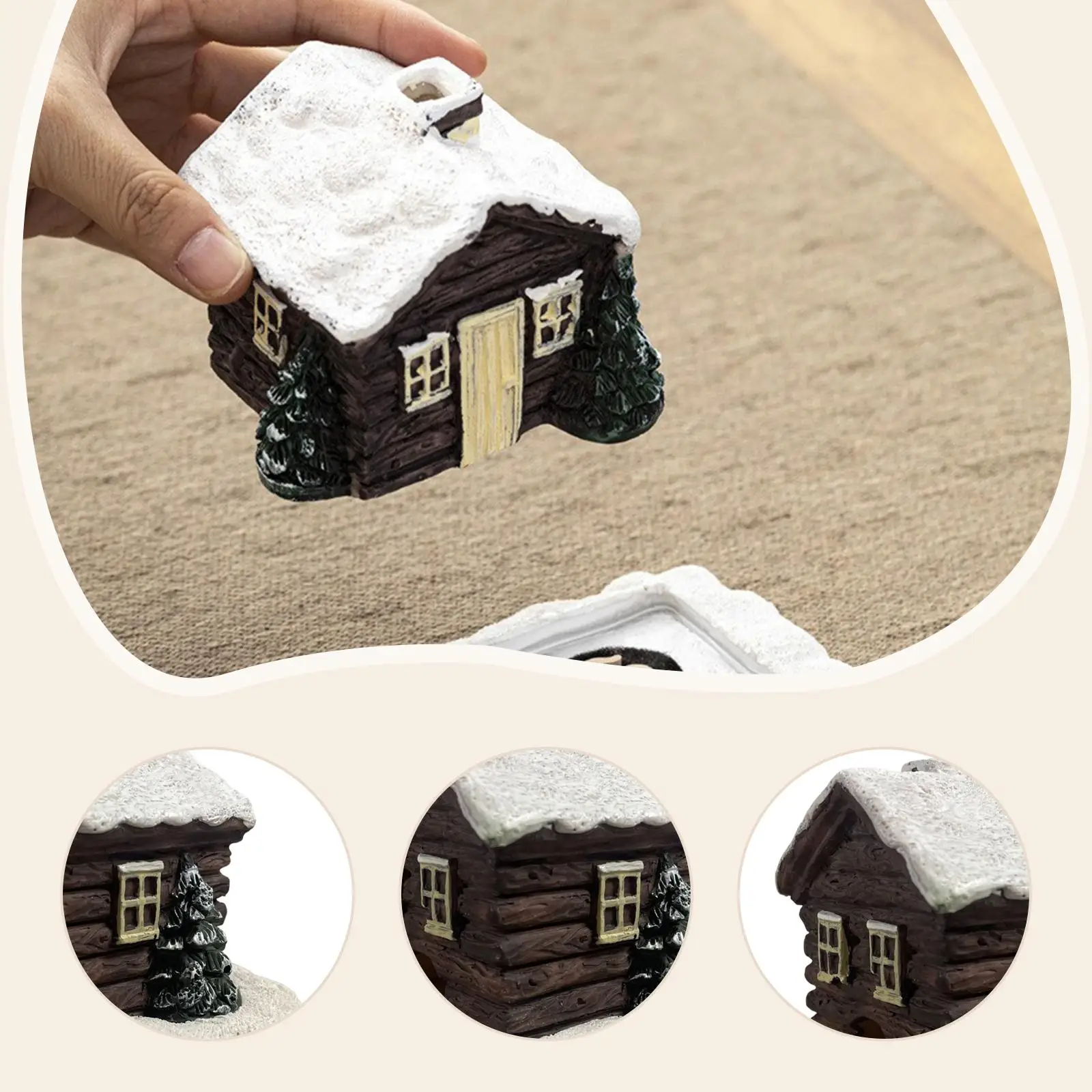 Log Cabin Incense Burner, Home Fireplace Decoration, Collection, Gift, Incense