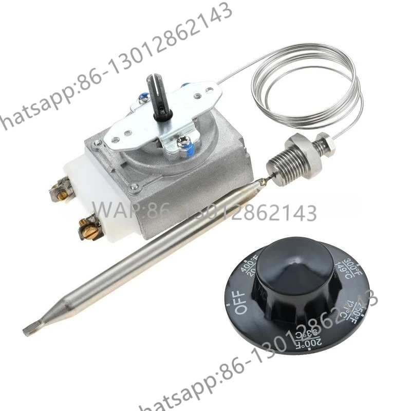 Válvula Termostática 200-400F com Botão de Controle RX-1-36 60125401 para Fritadeira Industrial Pitco 60124501 Imperial 1175 Robertshaw 1/4" MNPT