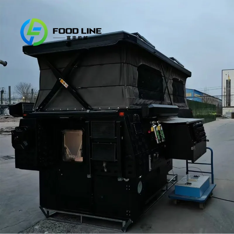 4X4 Truck Bed Pop Up Camper Shock Absorbing Connection Parts Stable Driving On Bumpy Unpaved Roads, Expedition Truck Camper