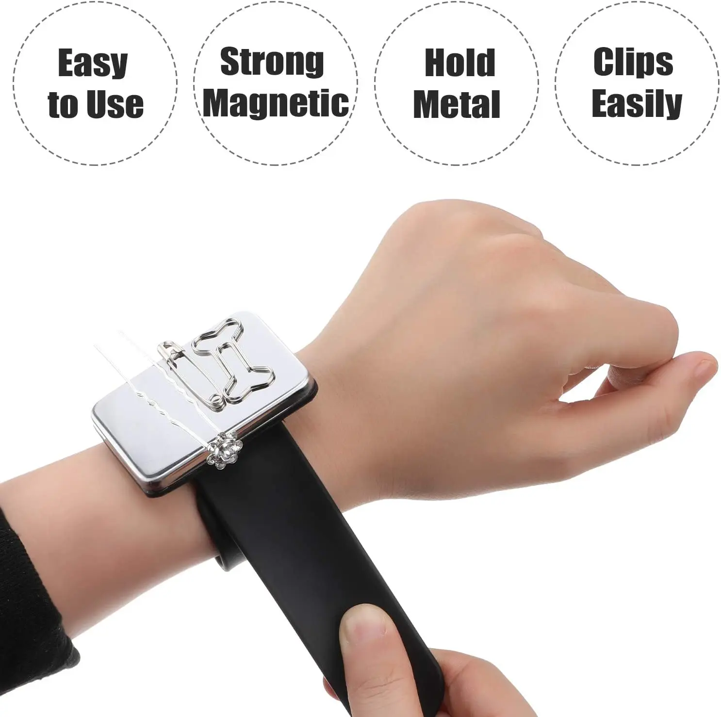 Magnetic Bracelet Wrist Band Strap Salon Hair Accessories Hair Clip Holder Barber Hairdressing Styling Tools