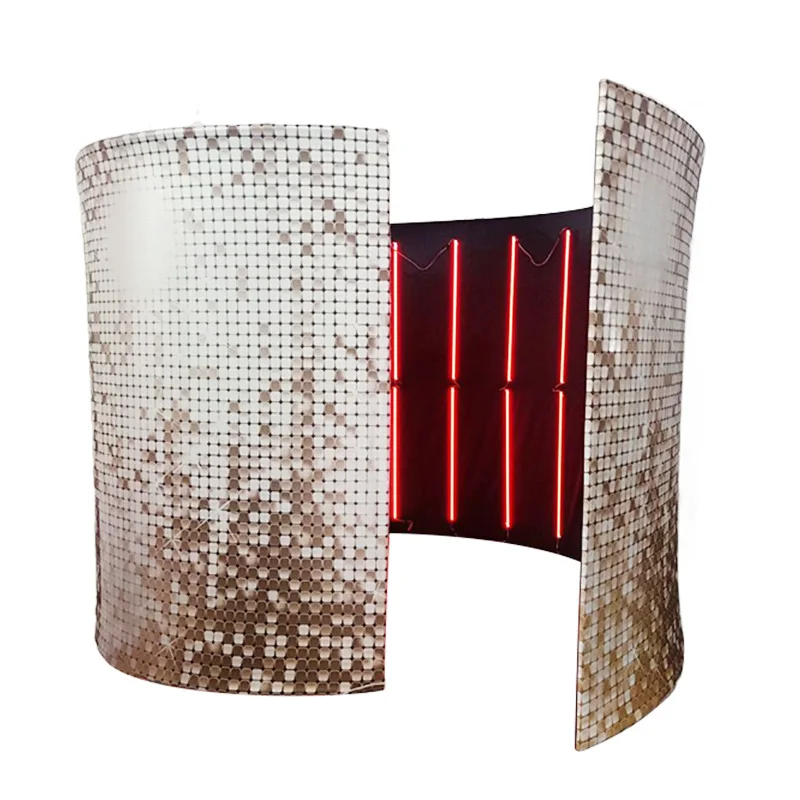 Romans Design Custom Portable Backdrop Tradeshow Exhibition 360 Photo Booth Enclosure Photo Booth Enclosure With Led Lights